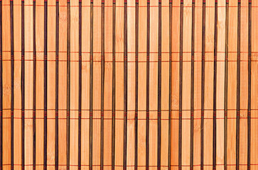 Natural rustic brown bamboo mat closeup