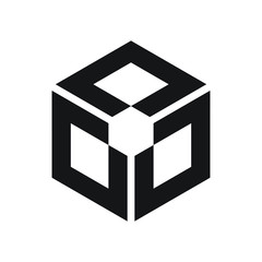 abstract logo vector template. hexagon shape