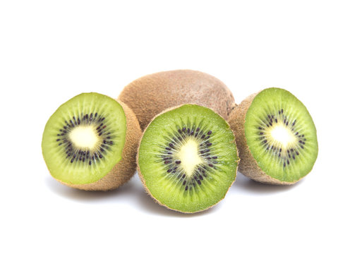 Kiwi Fruit Isolated on a White Background