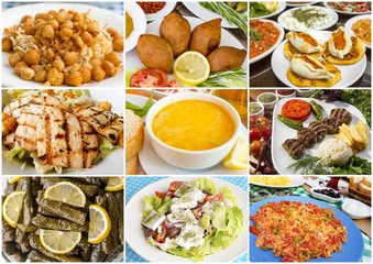 Turkish foods collage