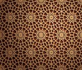 Set of islamic oriental patterns, Seamless arabic geometric ornament collection. Vector traditional muslim background. east culture, indian heritage, arabesque, persian motif 3D Ramadan kareem. Timber