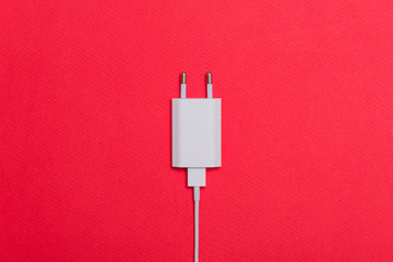 White charger with cable