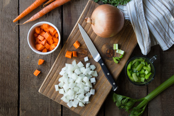 Fresh Vegetable Preparation for Cooking