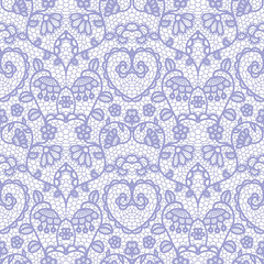 Lace seamless pattern with flowers