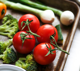 Tomatoes on the vine