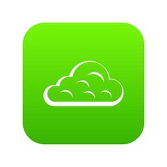 Rainy cloud icon digital green
