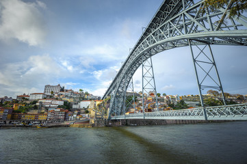 Panorama of Porto with Luis I Bridge, Portugal