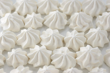 background of white meringue