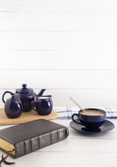 Studying the Bible with a Hot Drink