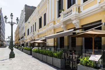 Fototapeta premium Restaurierte Fassaden der Altstadt von Lima