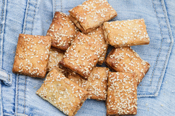 Sesame cookies sweets dessert
