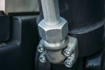 Hydraulic system, steel tubes and rubber parts of lifting mechanism of modern excavator, agricultural machinery