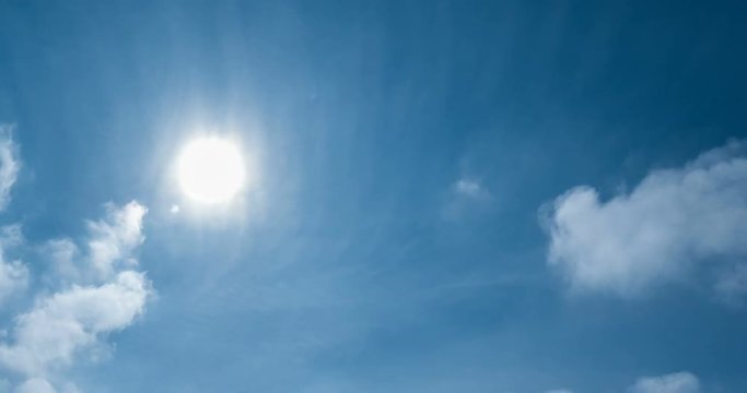 simultaneous movement of clouds of different levels, time lapses