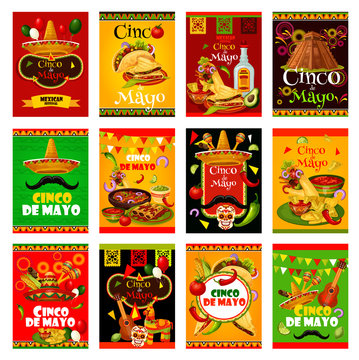 Cinco de Mayo greeting card for mexican festival