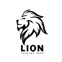 brave art head lion logo