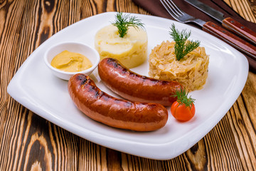 sausages with cabbage