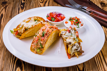 Mexican tacos with chicken