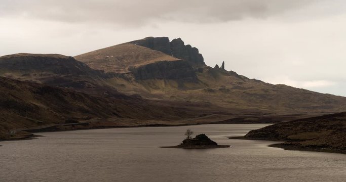 Timelapse clip of Loch Fada and the Storr in Isle of Skye, Scotland.