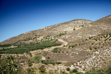 Scenic view of mountain against sky Crete, Greece