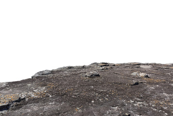 Cliff stone isolated on white background.