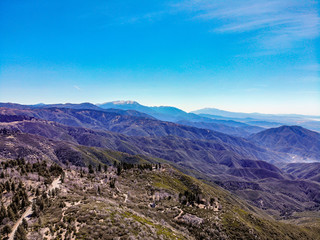 Drone View Above Rim Of The World In The San Bernardino Mountains Of The San Gabrial Valley