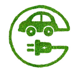 green electric car energy in transportation electric concept