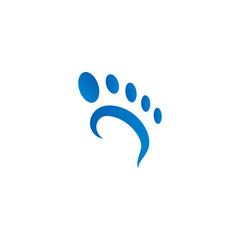 Abstract foot palm icon template vector