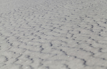 Snow drifts in winter