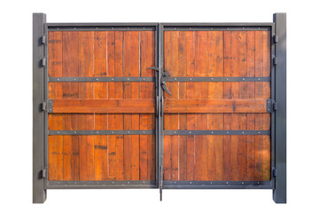 old wood door and steel frames