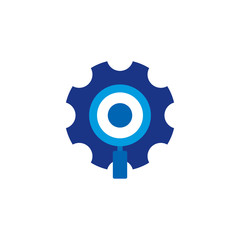 Obraz premium Search Gear Logo Icon Design