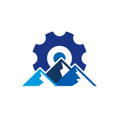 Mountain Gear Logo Icon Design