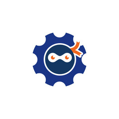 Ninja Gear Logo Icon Design