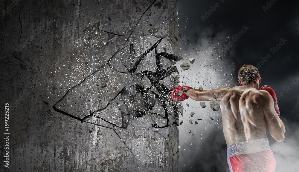 Poster Strong enough to challenge it. Mixed media