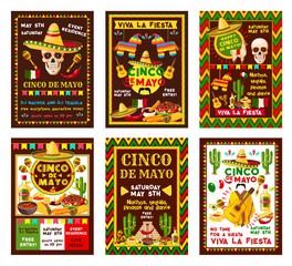Cinco de Mayo mexican fiesta party banner design