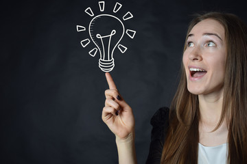 A businessman shows an inscription: