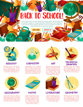 Back to School vector education site template