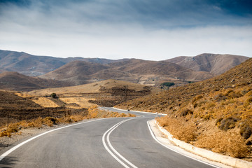 Winding mountain road, Crete, Greece
