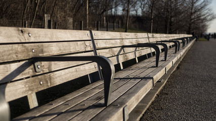 Fototapeta premium Long Park bench