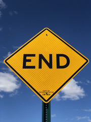 Yellow End Sign
