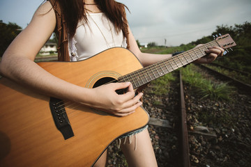 Young asian musician