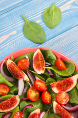 Fresh prepared fruit and vegetable salad, healthy lifestyle and nutrition concept