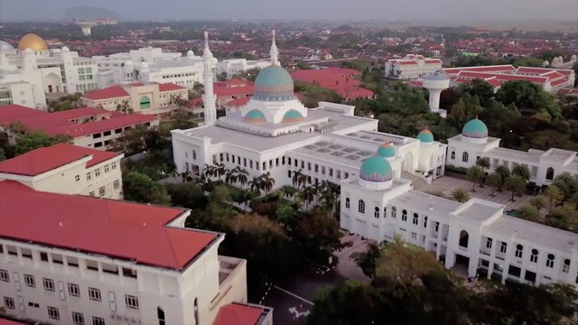Aerial view of Al-Bukhary Mosque in Malaysia year 2018