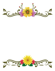 Invitation Design with a floral frame