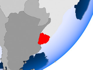 Fototapeta premium Map of Uruguay