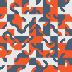 Abstract seamless pattern design with tiled circular shapes