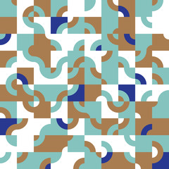 Abstract seamless pattern design with tiled circular shapes