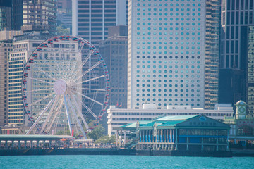 View of Cityscape at Victoria Harbor Island, Hong Kong