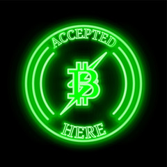 Lightning Bitcoin accepted here sign