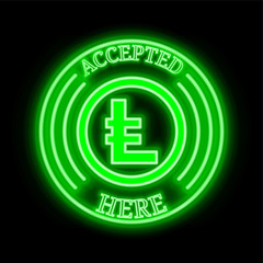LEOcoin (LEO) accepted here sign
