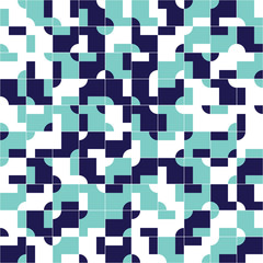 Abstract seamless pattern design with tiled geometric shapes